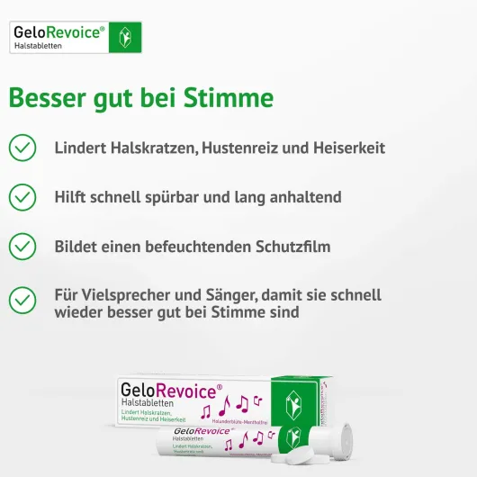 GeloRevoice Halstabletten Holunderblüte - Mentholfrei 20 Lutschtabletten