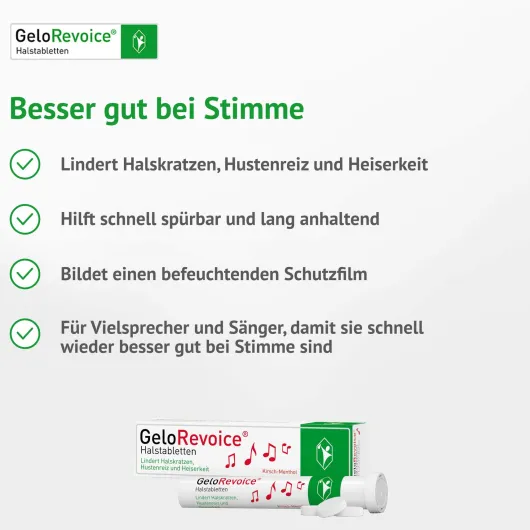 GeloRevoice Halstabletten Kirsch Menthol 2 x 20 Lutschtabletten