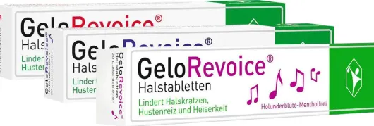 GeloRevoice Kirsch-Menthol + Cassis-Menthol + Holunderblüte-mentholfrei 20 Lutschtabletten