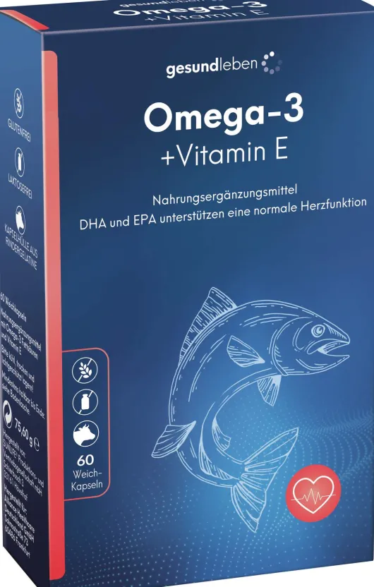 Gesundleben Omega-3 1000 mg + Vitamin E Kapseln 60 Stück