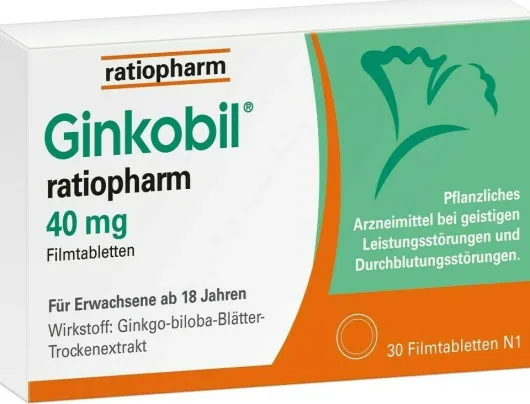 Ginkobil ratiopharm 40 mg 30 Filmtabletten