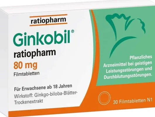Ginkobil ratiopharm 80 mg 30 Filmtabletten