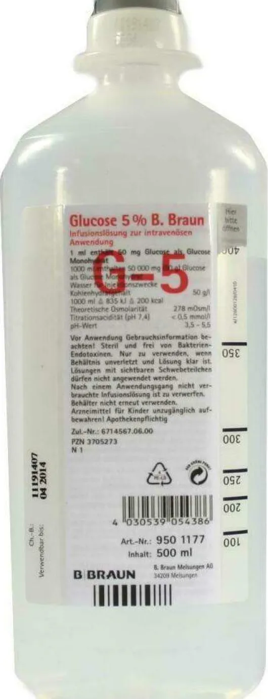 Glucose 5% B.Braun Ecoflac Plus 500 ml