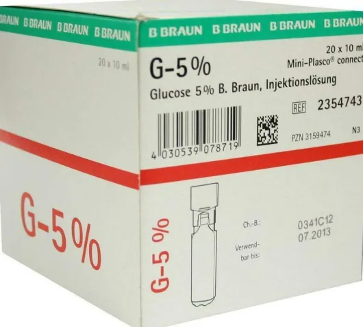 Glucose 5% Braun Mini Plasco Connect Inj