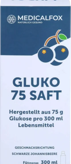 Gluko 75 Saft Schwarze Johannisbeere 300 ml