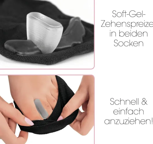 GoBunion Socken mit Zehenspreizer 35-38 schwarz