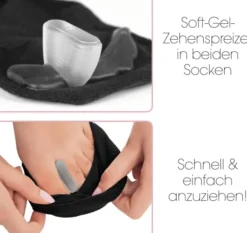 GoBunion Socken mit Zehenspreizer 39-42 schwarz, 2 Paar