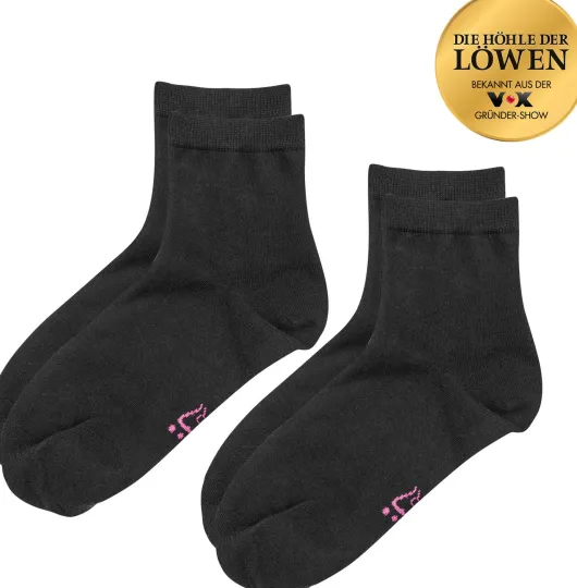 GoBunion Socken mit Zehenspreizer 39-42 schwarz, 2 Paar