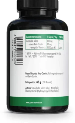 Green Naturals Beta-Carotin 30 mg 50.000 I.E. vegan 120 Kapseln