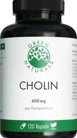 Green Naturals Cholin 600mg hochdosiert vegan 120 Kapseln