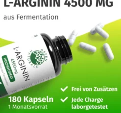 Green Naturals L-Arginin Base 4500 mg vegan 180 Kapseln