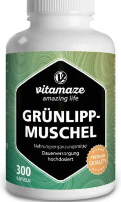 Grünlippmuschel 500 mg Hochdosiert 300 Kapseln