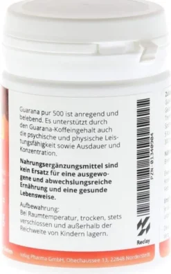 Guarana Pur 500 60 Kapseln