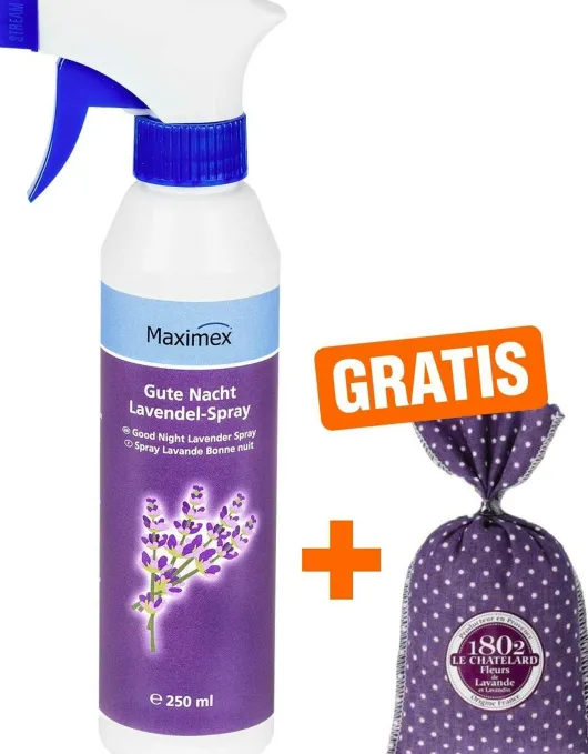 Gute Nacht Lavendel-Spray mit gratis Lavendelblüten Säckchen, 1 Set