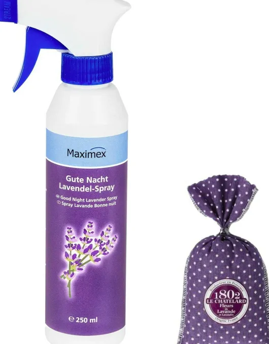 Gute Nacht Lavendel-Spray mit gratis Lavendelblüten Säckchen, 1 Set