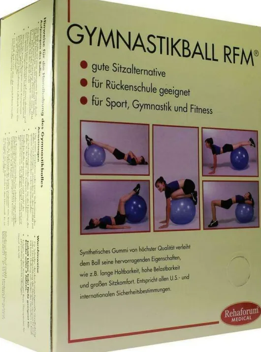 Gymnastikball Rehaforum 65 cm Blau Metallic