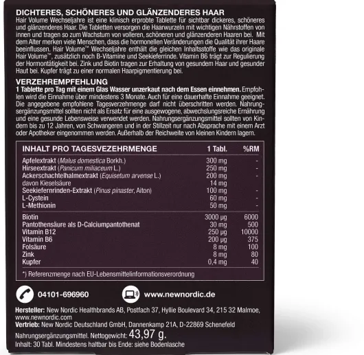 Hair Volume Wechseljahre 30 Tabletten