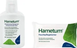 Hametum Medizinischer Reinigungsschaum 100 ml + Feuchtpflegetücher 12 Stück