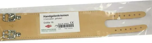Handgelenkriemen 19 Leder 2 Schnallen Gefüttert