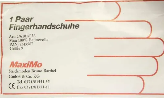 Handschuhe Baumwolle Gr. 9 Überlänge