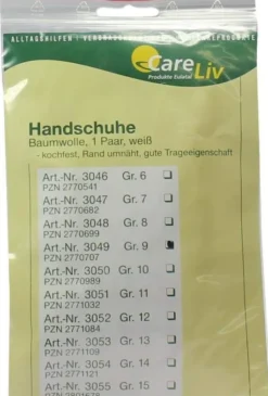 Handschuhe Baumwolle Gr. 9 1 Paar