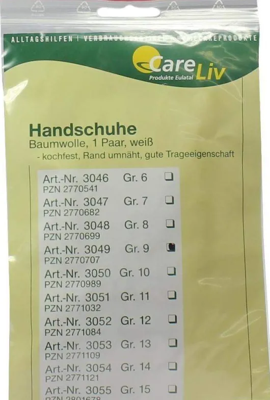 Handschuhe Baumwolle Gr. 9 1 Paar