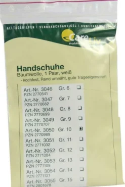 Handschuhe Baumwolle Gr.10 1 Paar
