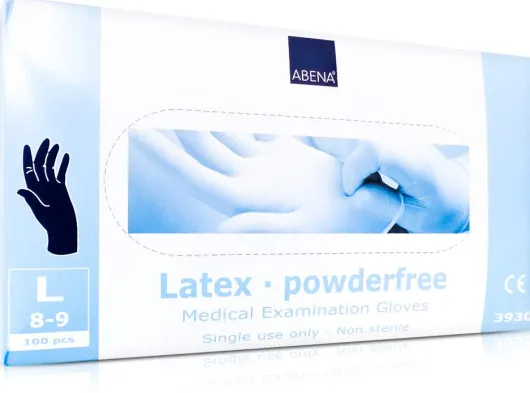 Handschuhe Latex Puderfrei Large Blau