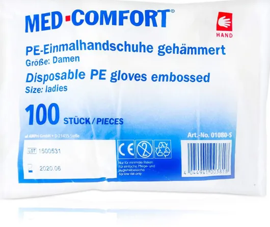 Handschuhe Pe Damen Polybtl.Unst.Gehämm.