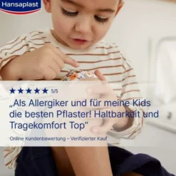Hansaplast Kids Pflasterstrips sensitive 6x7 cm 10 Stück