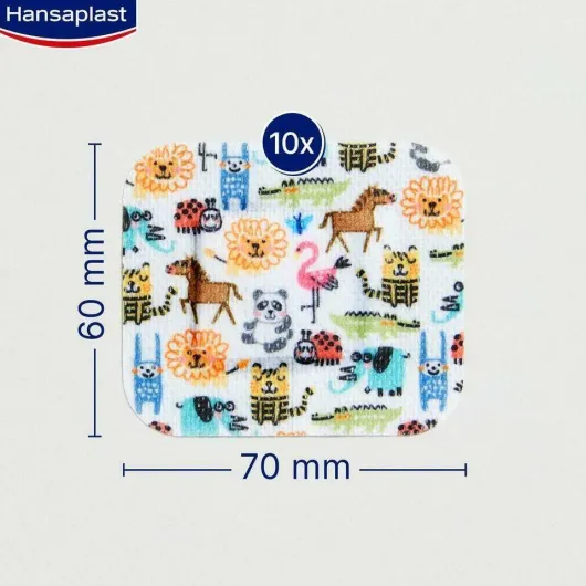 Hansaplast Kids Pflasterstrips sensitive 6x7 cm 10 Stück