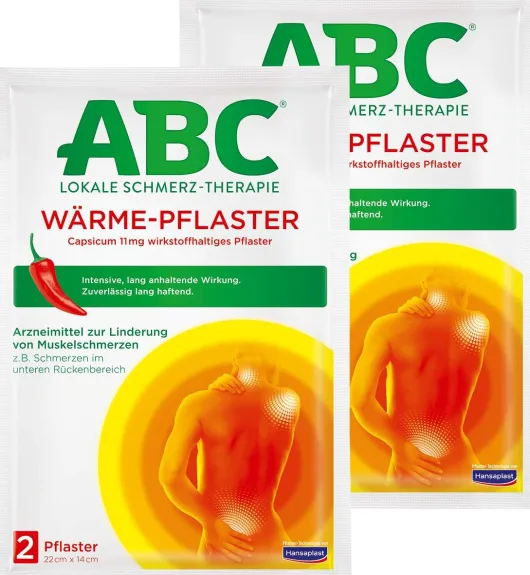 Hansaplast med ABC Wärme Pflaster Capsicum 2 x 2 Stück