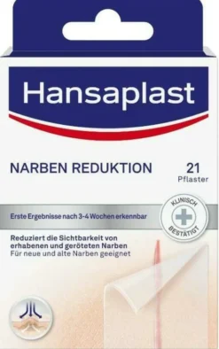 Hansaplast Pflaster Narben Reduktion 3,8 cm X 6,8 cm 21 Stück