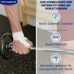 Hansaplast Robustes Sporttape Weiß 2,5 cm X 10 cm