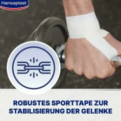 Hansaplast Robustes Sporttape Weiß 2,5 cm X 10 cm