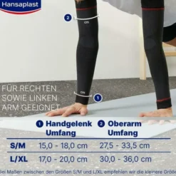 Hansaplast Sport Compression Arm Sleeves Gr.S - M 1 Paar