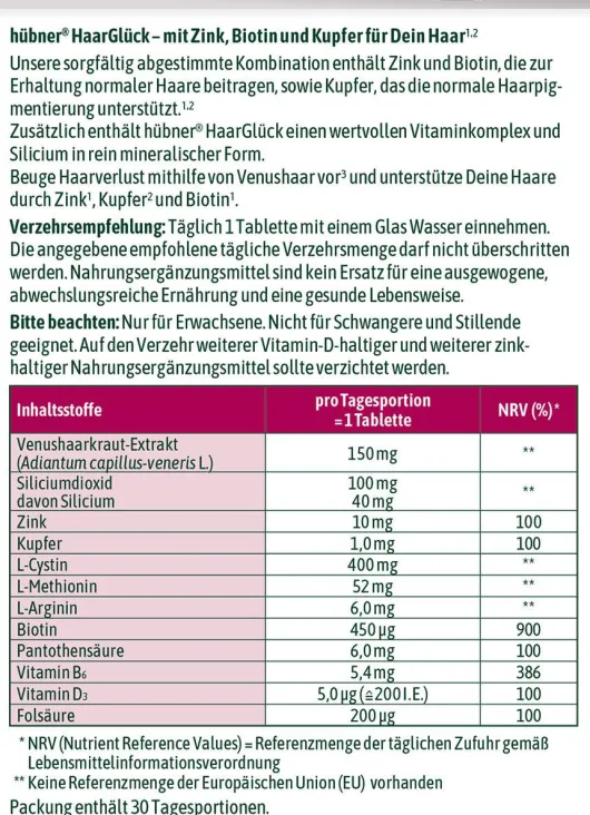 Hübner HaarGlück 30 Tabletten