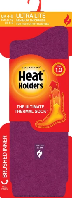 HeatHolders Ultra - Lite Damen Thermossocken fuchsia Gr. 37 - 39 1 Paar