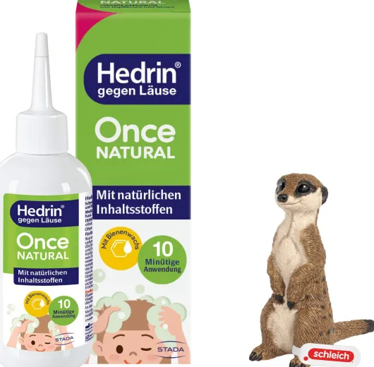 Hedrin Once Natural 100 ml + gratis Schleich® Erdmännchen 1 Stück