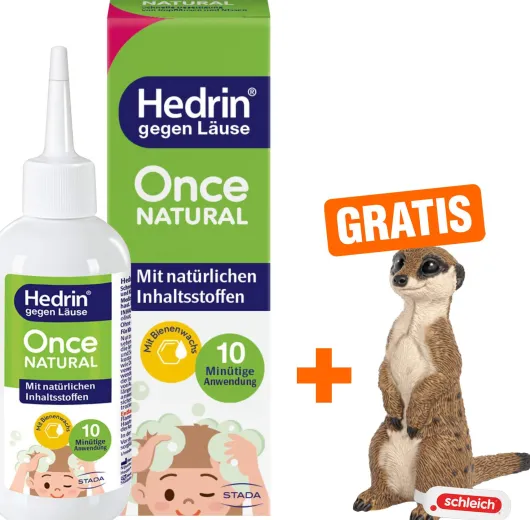 Hedrin Once Natural 100 ml + gratis Schleich® Erdmännchen 1 Stück