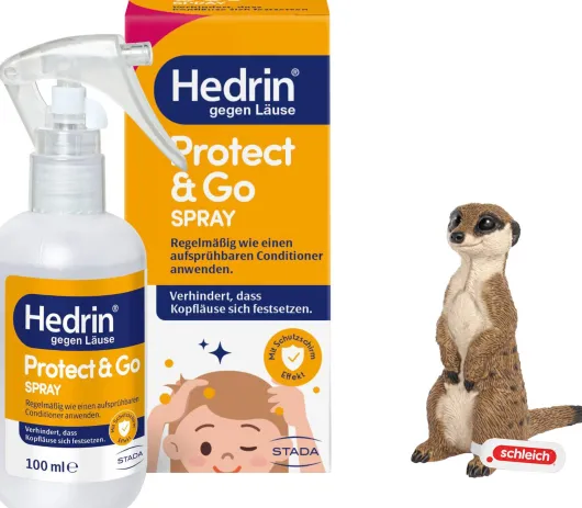 Hedrin Protect & Go 100 ml Spray + gratis Schleich® Erdmännchen 1 Stück