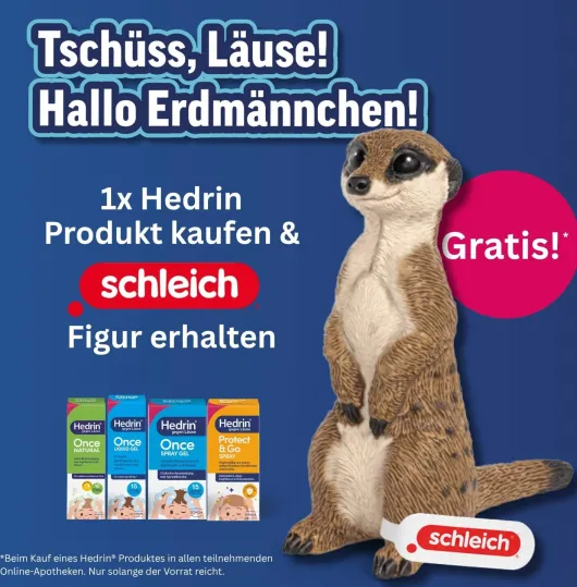 Hedrin Protect & Go 100 ml Spray + gratis Schleich® Erdmännchen 1 Stück
