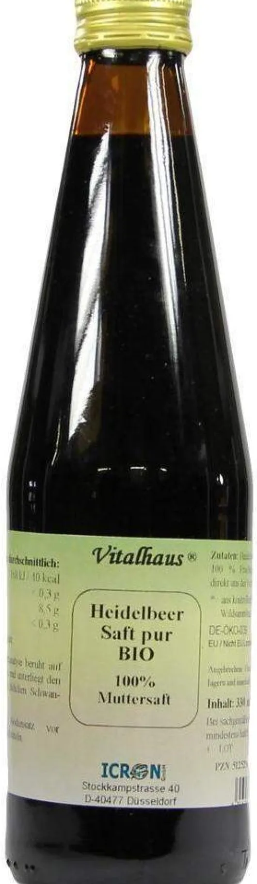 Heidelbeer Saft Pur Bio Vitalhaus