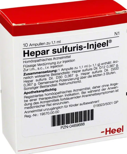 Hepar Sulfuris Injeele 10 Ampullen