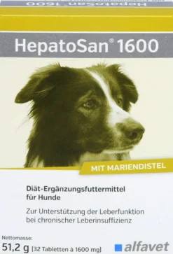 Hepatosan 1600 Diät-Erg.Futterm.Tabletten Für Hunde 32 Stück