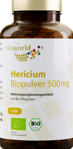 Hericium Biopulver 500 mg Kapseln 120 Stück
