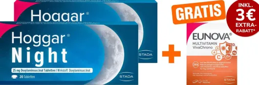 Hoggar Night 2 x 20 Tabletten + gratis Eunova VivaChrono 2 x 10 Tabletten
