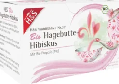 H&S Bio Hagebutte - Hibiskus Filterbeutel 20 X 3 G