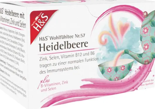 H&S Heidelbeere Mit B-Vitaminen Zink und Selen Fbtl. 20 X 2,5 G