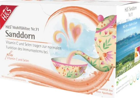 H&S Sanddorn Mit Vitamin C und Selen Filterbeutel 20 X 2,5 G